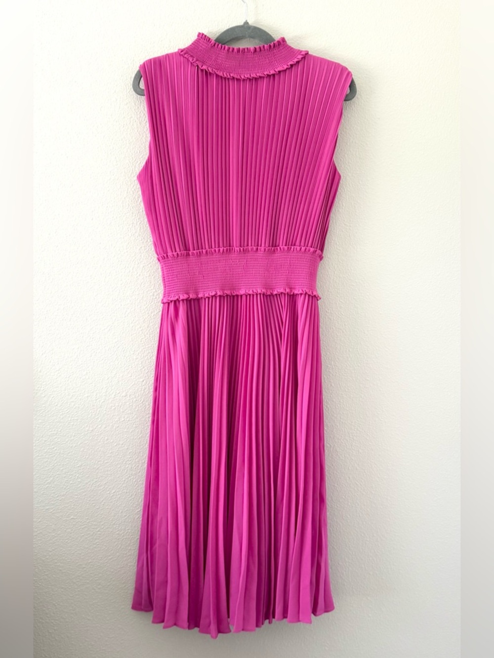 Nanette Lepore Sleeveless Pleated Midi Dress Sz 10